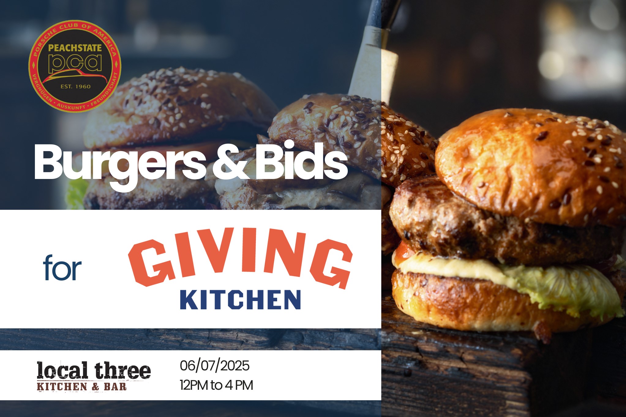 Burgers & Bids For Giving Kitchen